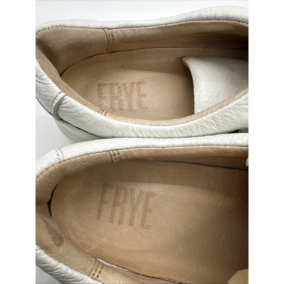 Frye Ivy Low Women Size 8.5 White Leather Casual Sneakers Shoes - Picture 7 of 12